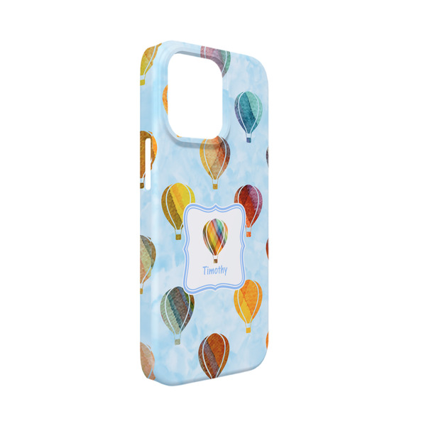 Custom Watercolor Hot Air Balloons iPhone Case - Plastic - iPhone 13 Mini (Personalized)