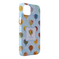 Watercolor Hot Air Balloons iPhone Case - Plastic - iPhone 14 Plus (Personalized)