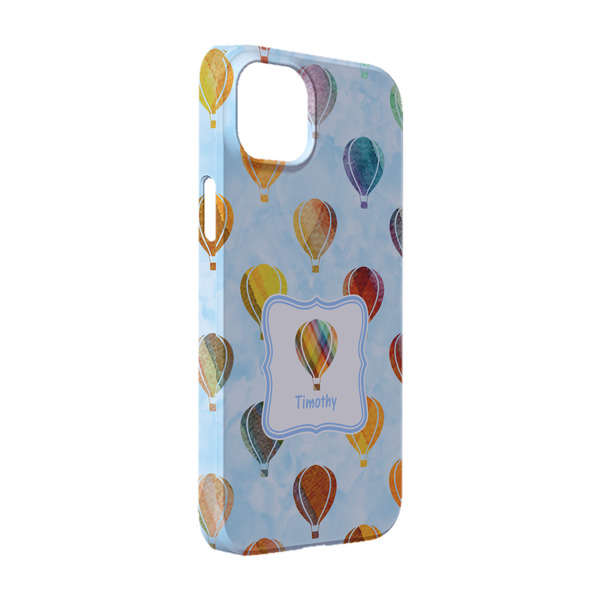 Custom Watercolor Hot Air Balloons iPhone Case - Plastic - iPhone 14 Pro (Personalized)