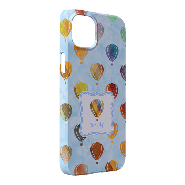 Custom Watercolor Hot Air Balloons iPhone Case - Plastic - iPhone 14 Pro Max (Personalized)