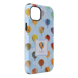 Watercolor Hot Air Balloons iPhone Case - Rubber Lined - iPhone 14 Pro Max (Personalized)
