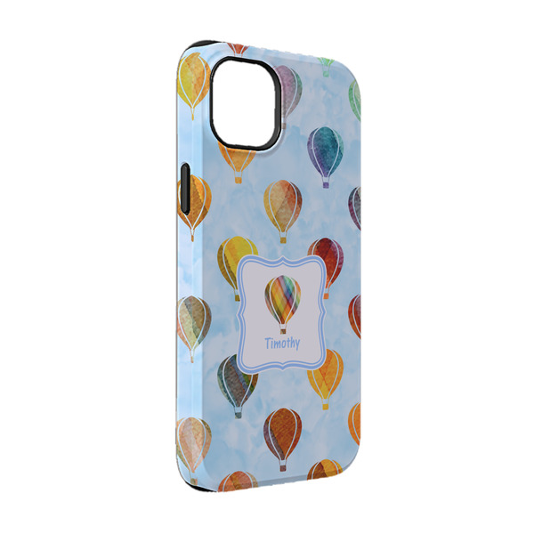 Custom Watercolor Hot Air Balloons iPhone Case - Rubber Lined - iPhone 14 (Personalized)