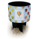Watercolor Hot Air Balloons Black Beach Spiker Drink Holder (Personalized)
