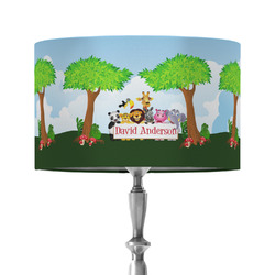 Animals 12" Drum Lamp Shade - Fabric (Personalized)