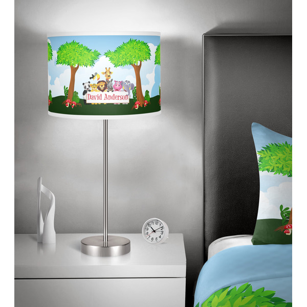 Animals 13 inch drum lamp shade - in room