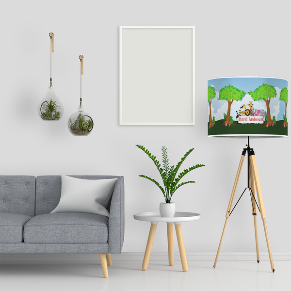 Animals 16" Drum Lampshade - LIFESTYLE