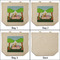 Animals 3 Reusable Cotton Grocery Bags - Front & Back View