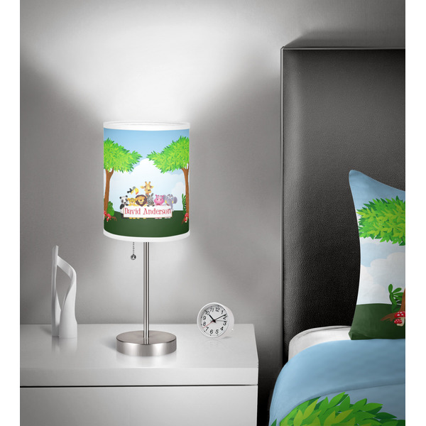Animals 7 inch drum lamp shade - in room