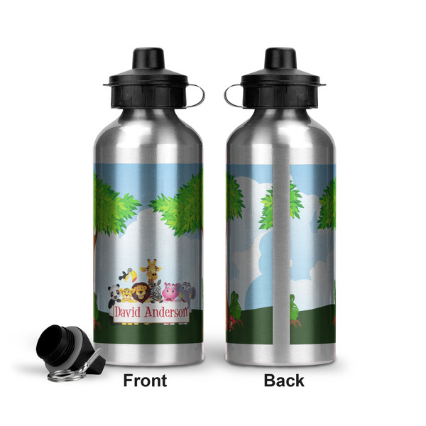 Animals Aluminum Water Bottle - Front and Back