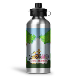 Animals Water Bottle - Aluminum - 20 oz - Silver (Personalized)