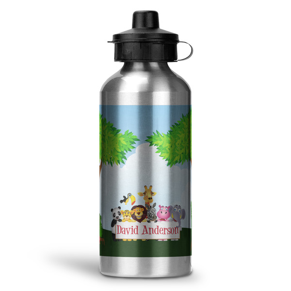 Custom Animals Water Bottle - Aluminum - 20 oz - Silver (Personalized)