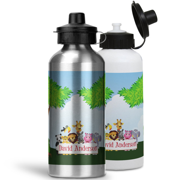 Animals Aluminum Water Bottles - MAIN (white &silver)