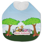 Animals Jersey Knit Baby Bib w/ Name or Text