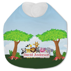 Animals Jersey Knit Baby Bib w/ Name or Text