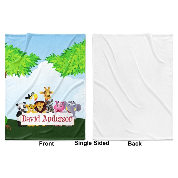 Animals Baby Blanket (Single Sided - Printed Front, White Back)