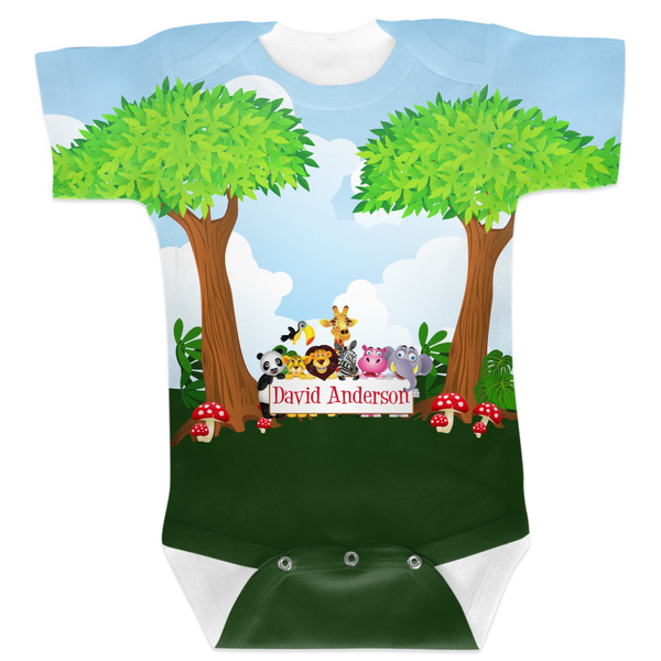 Custom Animals Baby Bodysuit 3-6 w/ Name or Text