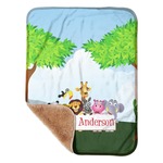 Animals Sherpa Baby Blanket - 30" x 40" w/ Name or Text
