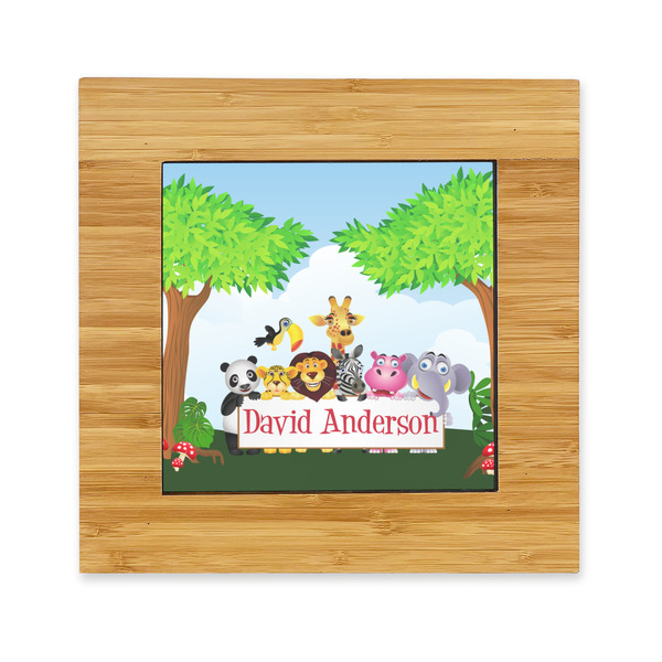 Custom Animals Bamboo Trivet with Ceramic Tile Insert (Personalized)