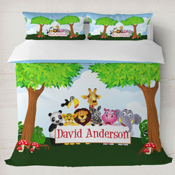 Animals Duvet Cover Set - King (Personalized)