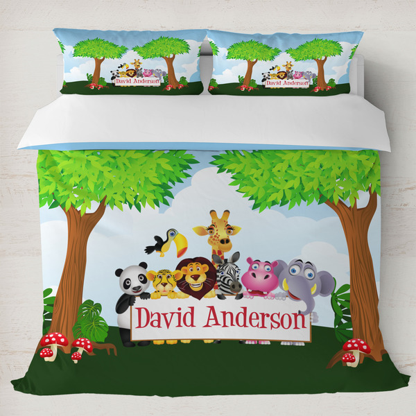 Custom Animals Duvet Cover Set - King (Personalized)