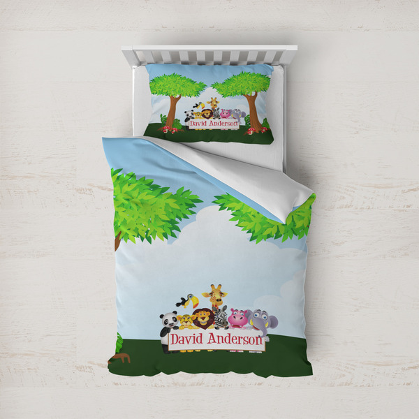 Custom Animals Duvet Cover Set - Twin (Personalized)