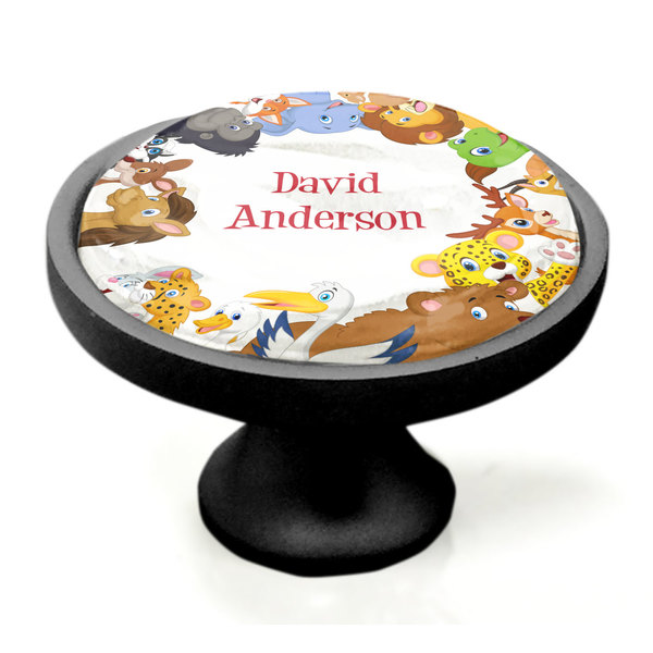 Animals Black Custom Cabinet Knob (Side)