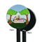 Animals Black Plastic 5.5" Stir Stick - Single Sided - Round - Front & Back