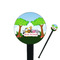 Animals 7" Round Plastic Stir Sticks - Black - Single Sided (Personalized)