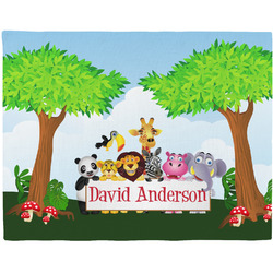 Animals Woven Fabric Placemat - Twill w/ Name or Text