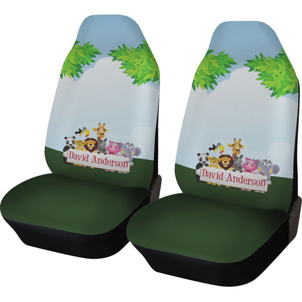 Custom Animals Car Seat Covers (Set of Two) w/ Name or Text
