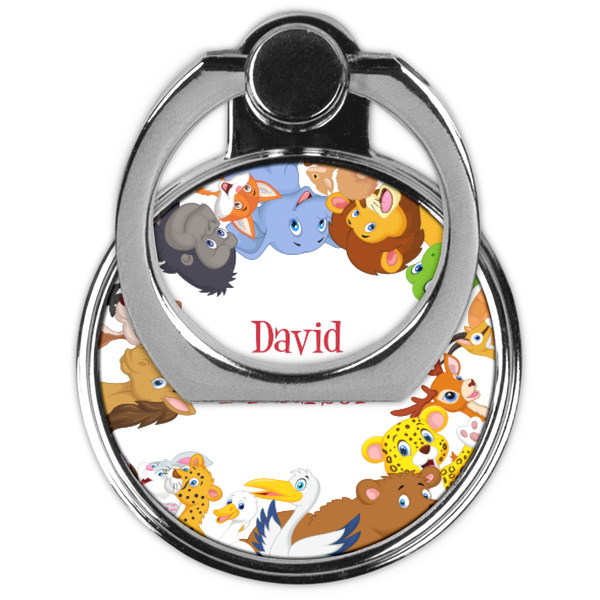 Animals Cell Phone Ring Stand & Holder - Front (Collapsed)