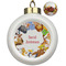 Animals Ceramic Ball Ornaments - Poinsettia Garland (Personalized)
