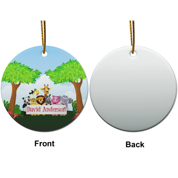 Animals Ceramic Flat Ornament - Circle Front & Back (APPROVAL)