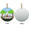 Animals Ceramic Flat Ornament - Circle Front & Back (APPROVAL)