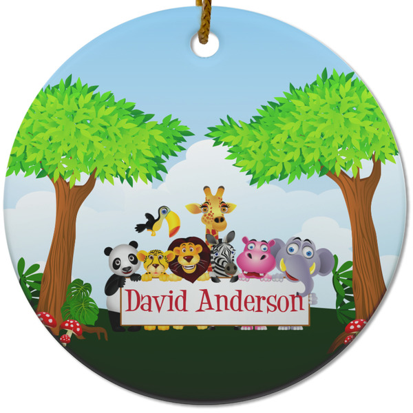 Animals Ceramic Flat Ornament - Circle (Front)