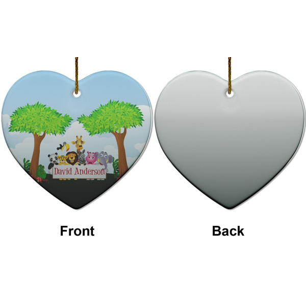 Animals Ceramic Flat Ornament - Heart Front & Back (APPROVAL)
