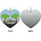 Animals Ceramic Flat Ornament - Heart Front & Back (APPROVAL)