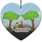 Animals Heart Ceramic Ornament w/ Name or Text