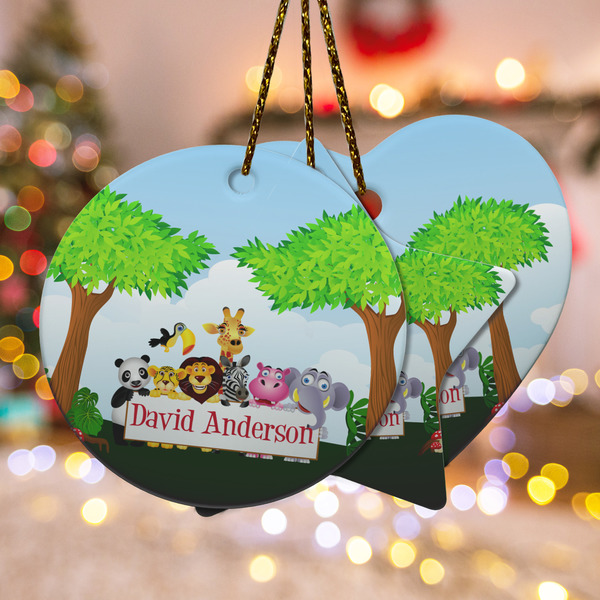 Custom Animals Ceramic Ornament w/ Name or Text