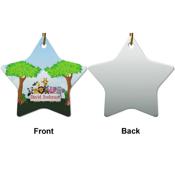 Animals Ceramic Flat Ornament - Star Front & Back (APPROVAL)
