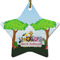 Animals Star Ceramic Ornament w/ Name or Text