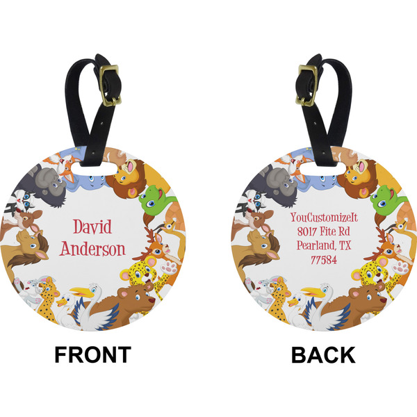 Animals Circle Luggage Tag (Front + Back)