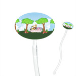 Animals 7" Oval Plastic Stir Sticks - Clear (Personalized)