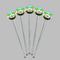 Animals Clear Plastic 7" Stir Stick - Round - Fan View
