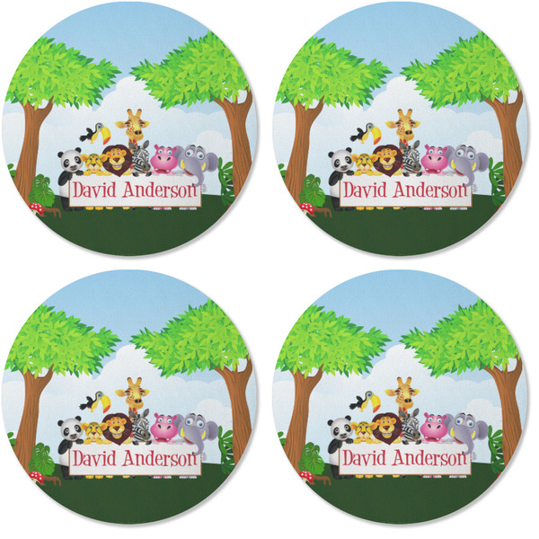 Animals Coaster Round Rubber Back - Apvl