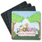 Animals Square Rubber Backed Coasters - Set of 4 w/ Name or Text