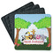 Animals Square Rubber Backed Coasters - Set of 4 w/ Name or Text
