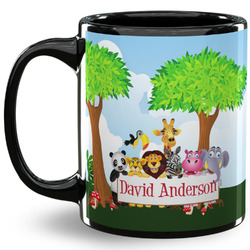 Animals 11 Oz Coffee Mug - Black (Personalized)