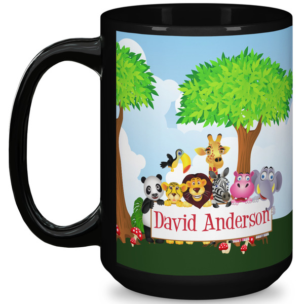 Custom Animals 15 Oz Coffee Mug - Black (Personalized)
