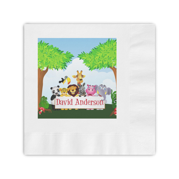 Custom Animals Coined Cocktail Napkins (Personalized)